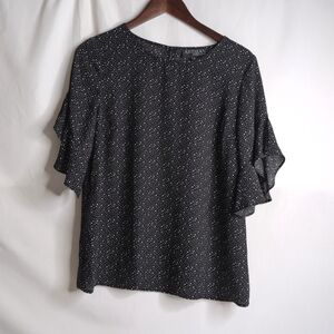 Artizan Robin Barre Black and White Patterned Blouse, Size S